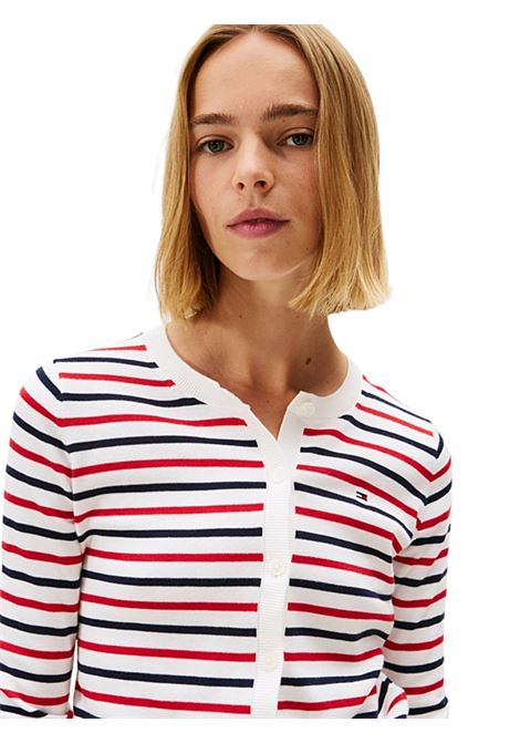 Cardigan slim fit a righe Tommy Hilfiger | DW0DW209760FG